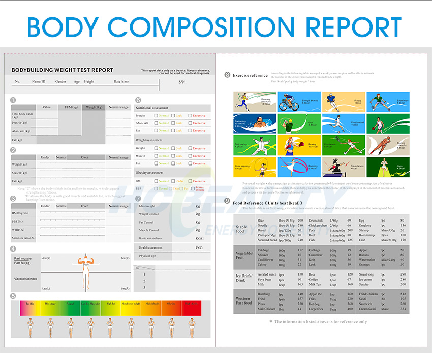 Healthy accurate test body fat analysis machine