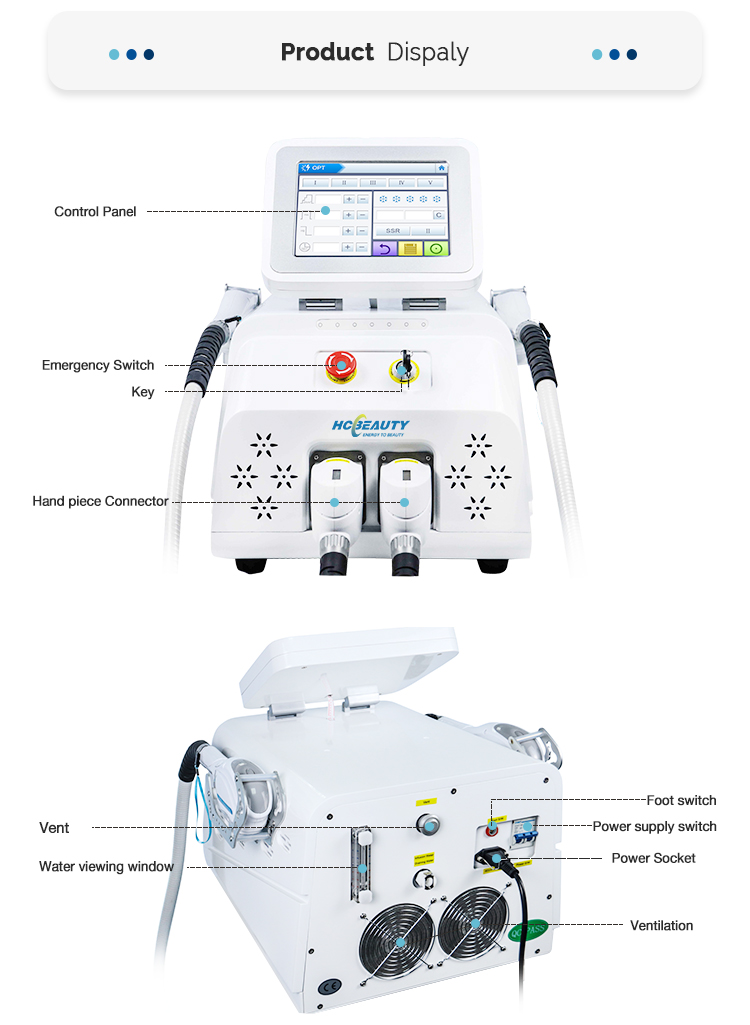 ipl laser hair removal portable double handle system